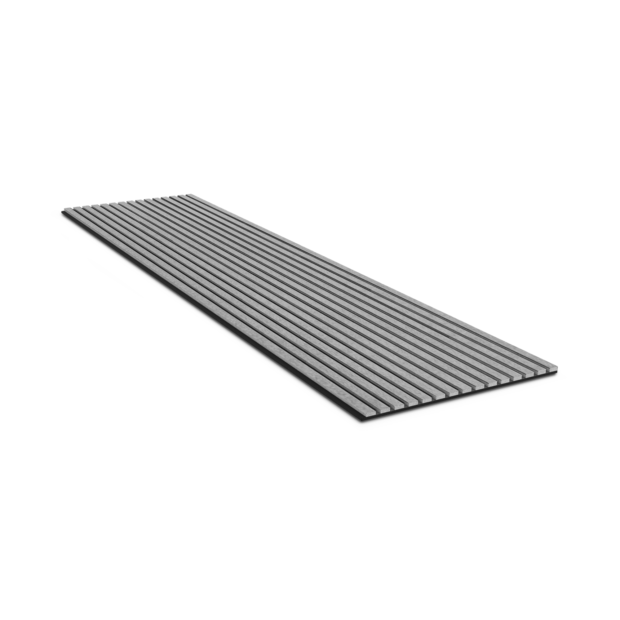 Akupanel | Acoustic Panel / Colored, Industrial / Concrete, Black Felt, 240 x 60 cm